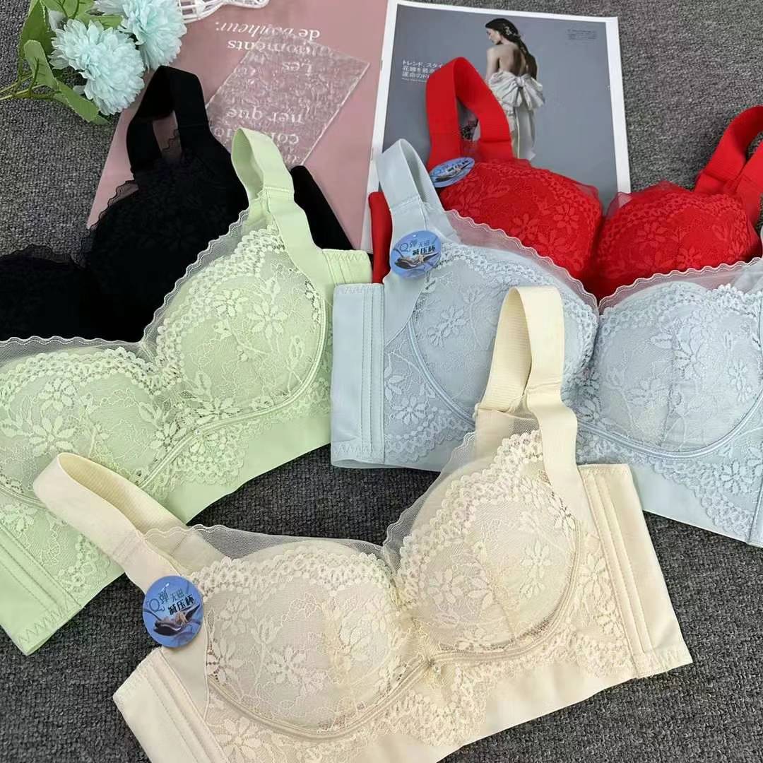 Bréster de alta calidad estilo de encaje jacquard transpirable ajustable confort lateral plegable ropa interior de botón múltiple