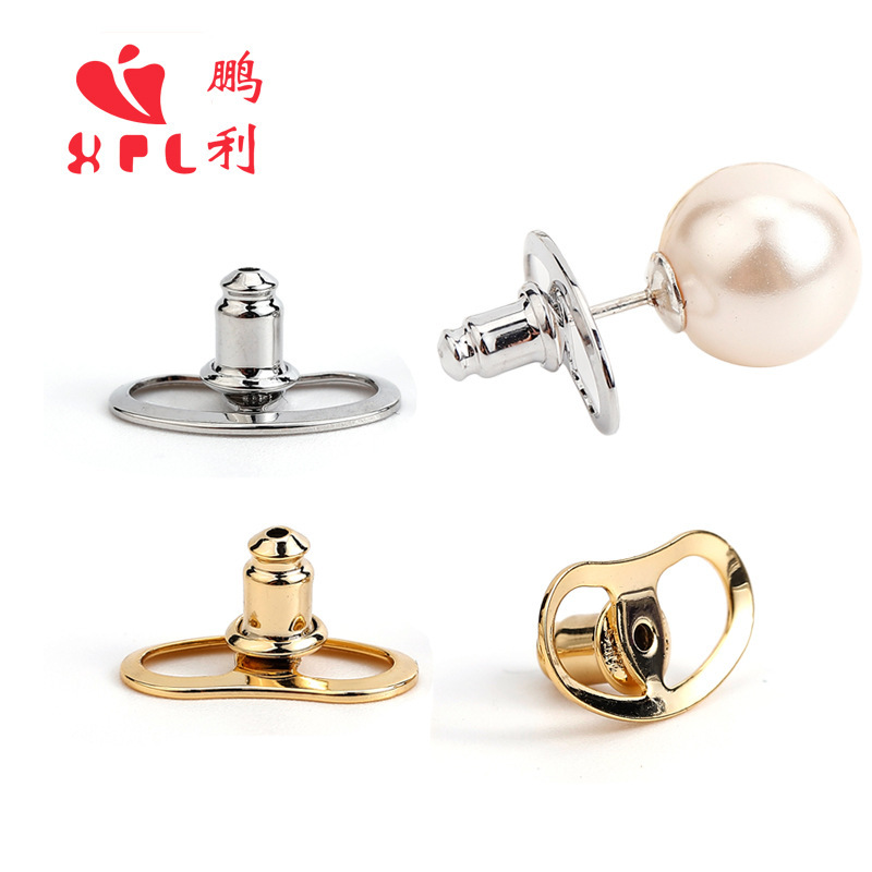 Pig Nose Ear Plugs, Welded Bullet Plugs, Anti-Fall Ear Stud Lifters, 18K Color-Preserving Electroplated Metal Pea Ears