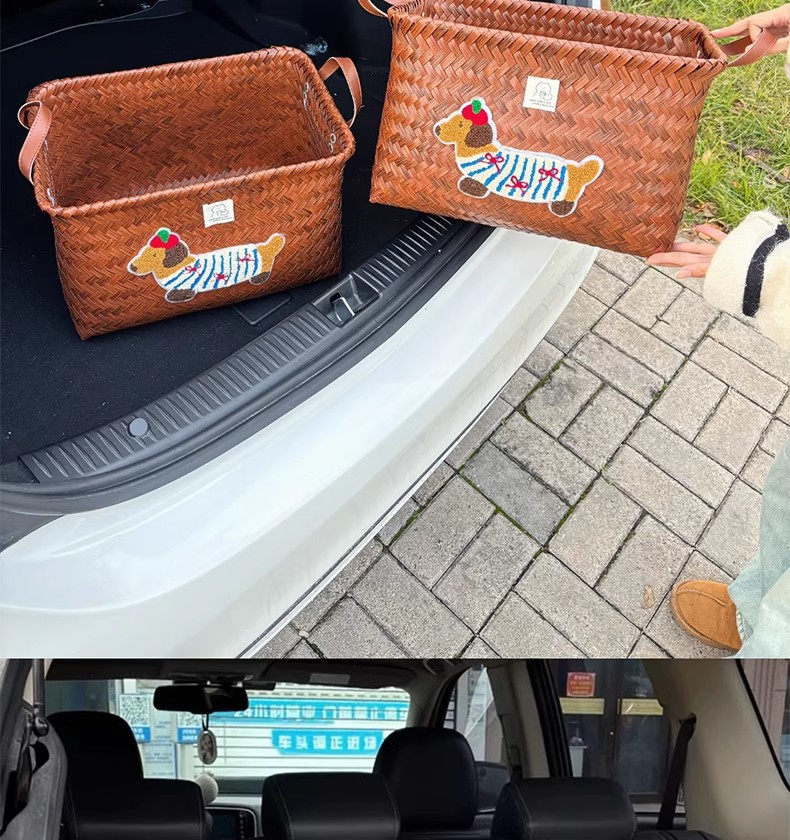 Car trunk folding storage box ladies practical finishing multi-function storage artifact car storage box storage