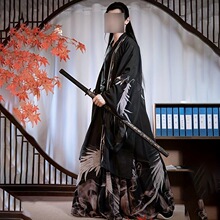 Q 27787 Wei Jin Style Cross Collar Hanfu Set κ�x�L���I�h��