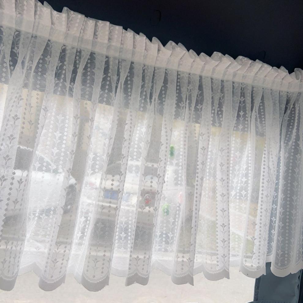Tricycle sunshade curtain, decorative curtain, short curtain, sheer curtain, lace curtain, sun protection curtain, Velcro style interior modification self-adhesive curtain