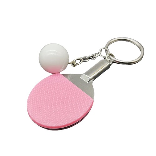 Mini Simulation Table Tennis Racket Keychain Car Keychain Bag Pendant Advertising Activity Promotional Small Gift