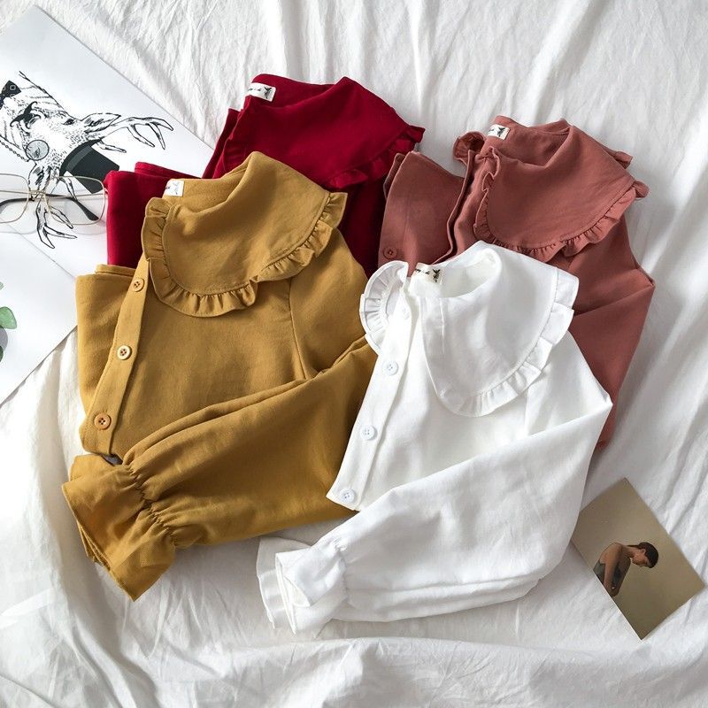 2025 New Spring Women's Tops Doll Collar Shirt with Unique Design, Stylish and Trendy for Early Spring and Autumn Long-Sleeve Wear 2025 New Spring Women's Tops Doll Collar Shirt with Unique Design, Stylish and Trendy for Early Spring and Autumn Long-Sleeve Wear