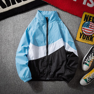Jacket men's spring and summer new stand collar coat men's thin sunscreen youth Korean jacket a generation of hair