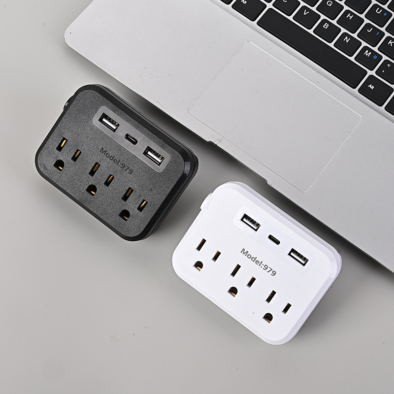 Conversión enchufe TYPE-C dos planos y un redondo estilo americano estándar americano América del Sur estilo chino-americano tierra USB de tres pines