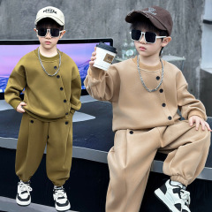 男童秋季2025新款套装儿童帅气衣服韩版宝宝卫衣小男孩春秋运动装