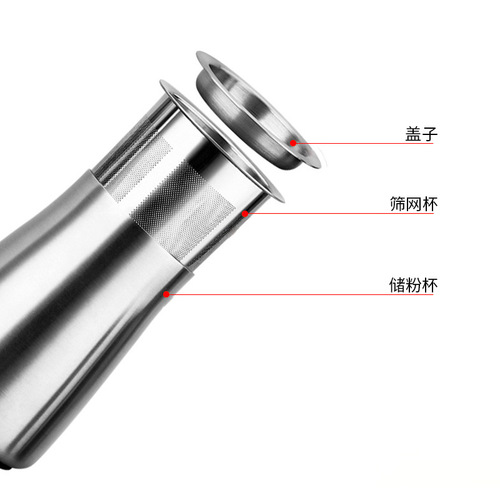 Stainless steel coffee sifter Little Pegasus Little Eagle electric grinder to receive powder steel cup smelling cup sieve fine powder tank