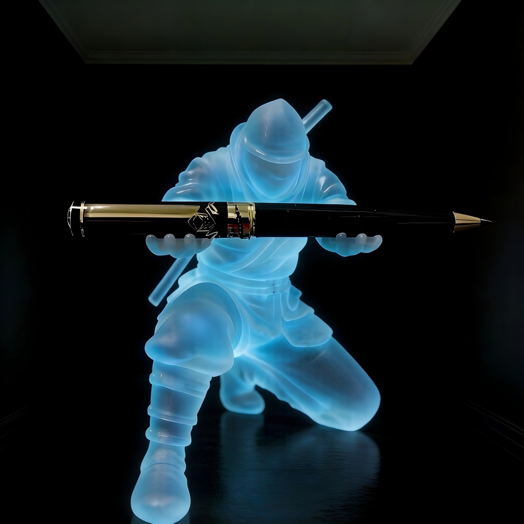 Glowing Knight Pen Holder Ornament, Cross-border Office Desktop Decoration, Creative Pen Holder Model Toy