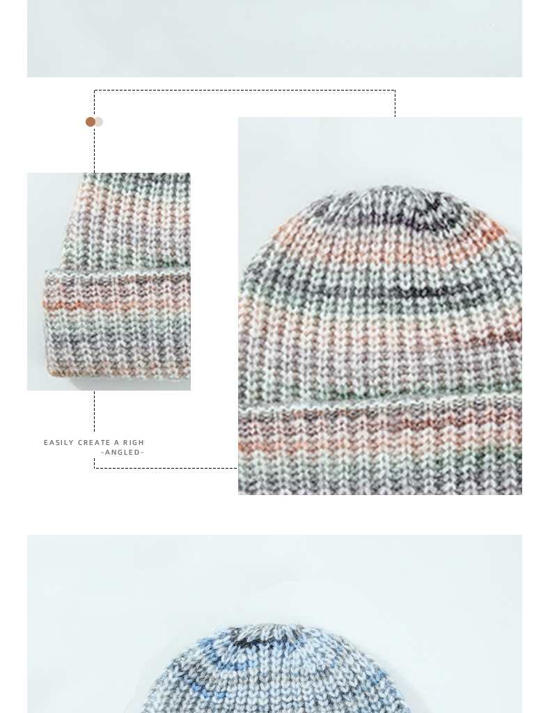 Woll gestrickt fir Fraeninselen Villfälteg waarm Hierscht a Wanter Villfaarweg Kleng Leit Gradient Geflapt Woll Kal_voghion.com
