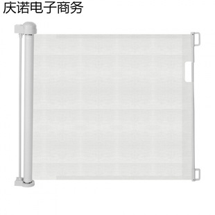 Pet and Child Retractable Safety Gate Stair Guardrail, No-Drill Fence to Prevent Pinching at Stairways