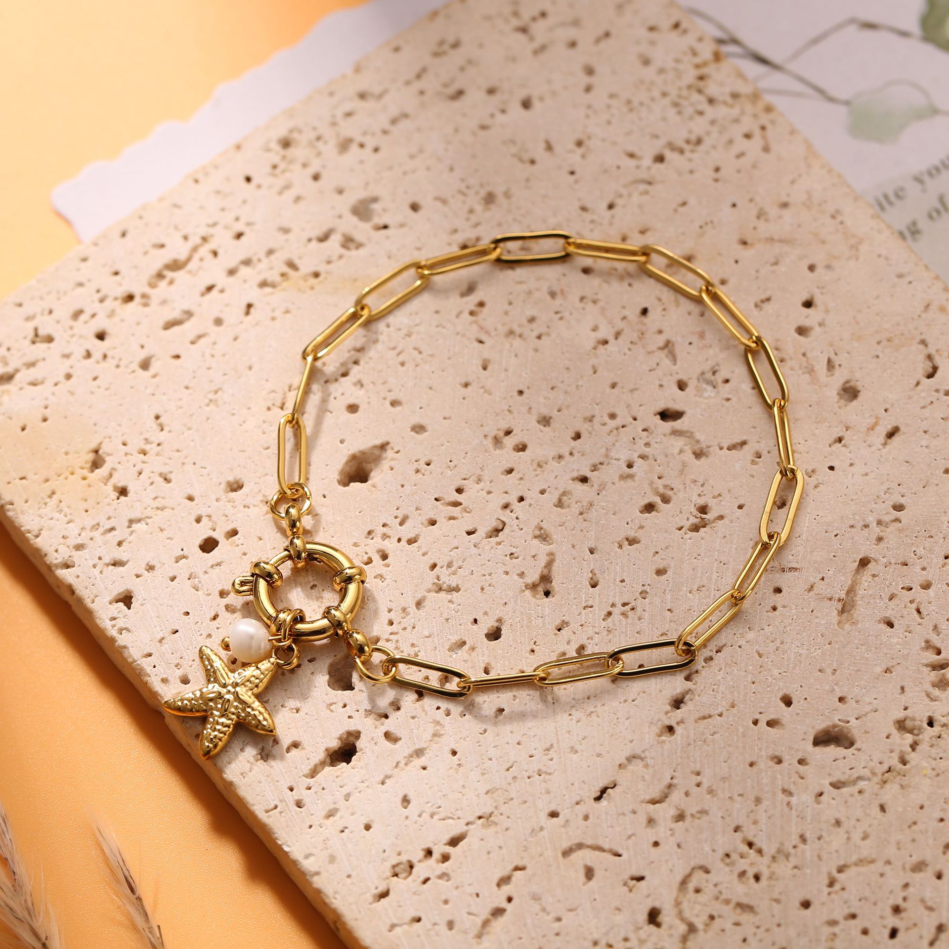 11g Weight Spring Ring Trigger Clasp Closure Clasp Closure Type Titanium Steel Pendant Material Bracelets Classification Titanium Steel Chain Material Cuban Link Chain Curb Chain, Paperclip Chain Chain Type 1 Piece Quantity Daily, Date Occasion Titanium Steel Material Sun, Cherry, Starfish Pattern All Seasons Season Women's Gender Plating Design Elegant, Sweet Style Elegant Sweet Sun Cherry Starfish Titanium Steel Cuban Link Chain Curb Chain Paperclip Chain Bracelets In Bulk 8