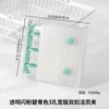 Transparent Glitter Turquoise A8 Double Buckle Binder