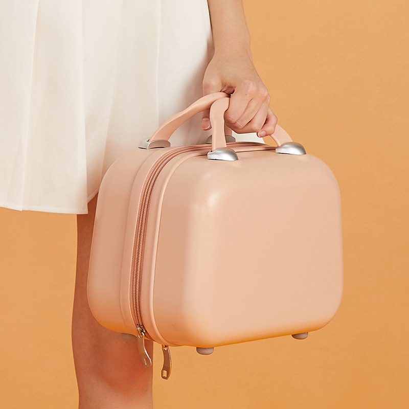 Bolsa de cosméticos de viaje portátil bolso de la caja de la carretilla de las mujeres puede cubrir el equipaje de la carretilla del bolso de las mujeres caso cosmético portátil