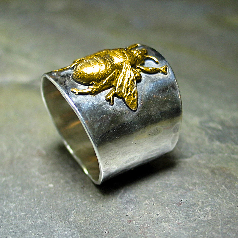 Unisex Gender Retro Simple Style Geometric Insect Alloy Plating Unisex Rings