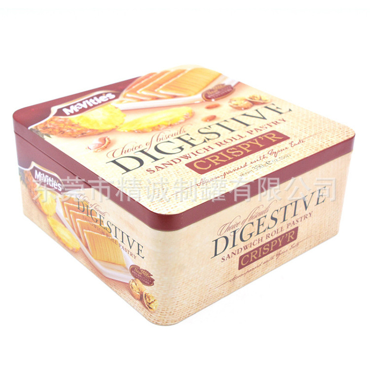 出售正方曲奇饼铁盒一级马口铁方形糖果罐铁糖果罐直销厂家储物罐