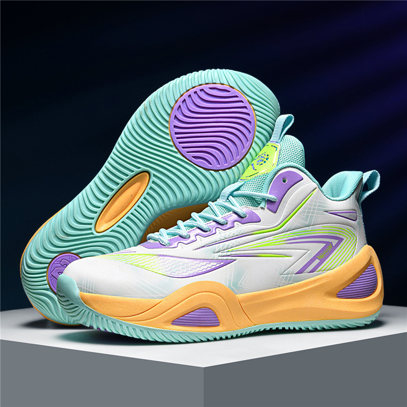 Foreign Trade Basketball Shoes for Men and Women, Mesh Breathable, Non-Slip, Wear-Resistant, Shock-Absorbing, Lightweight Student Trendy Sports Shoes 906 Wholesale