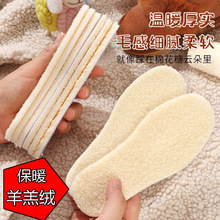 保暖鞋垫羊羔绒加绒加厚羊毛毡底驼绒冬季冬天棉鞋垫一件代发起批