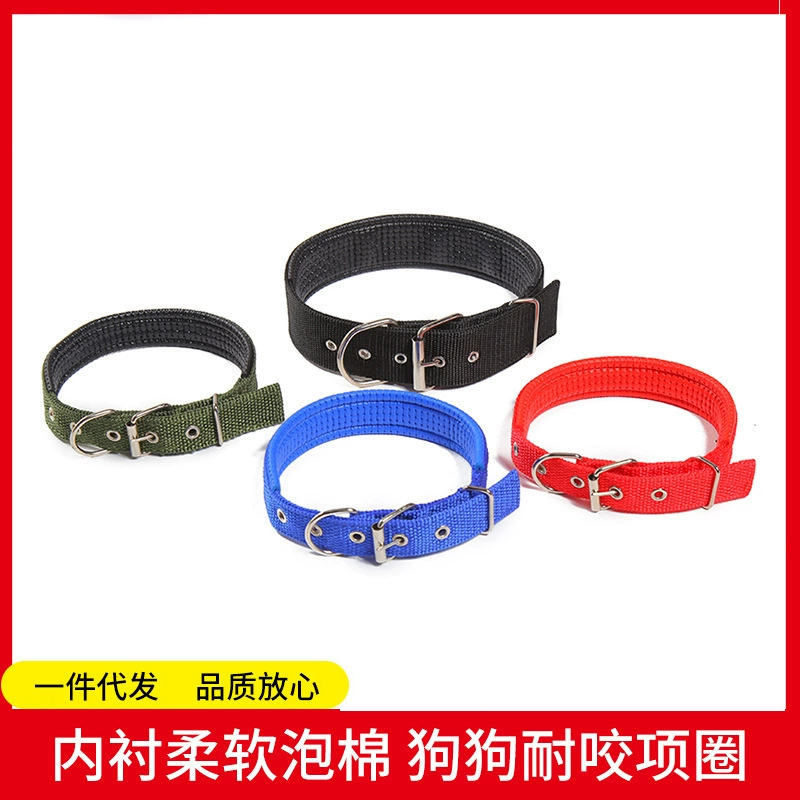 Завод питания новый ошейник для домашних животных на подкладке с мягкой пеной собака укус стойкий Ошейник Кошка ошейник оптом