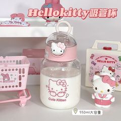 三丽欧网红塑料杯子耐摔帕恰狗ins高颜值家用学生吸管杯新款水杯