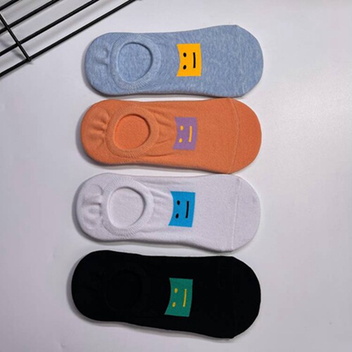 Men's Anti-Slip Non-Slip Trendy Instagram Summer Thin Rubber Sole Sports Breathable Low-Cut Women's Short Ankle Cotton Socks