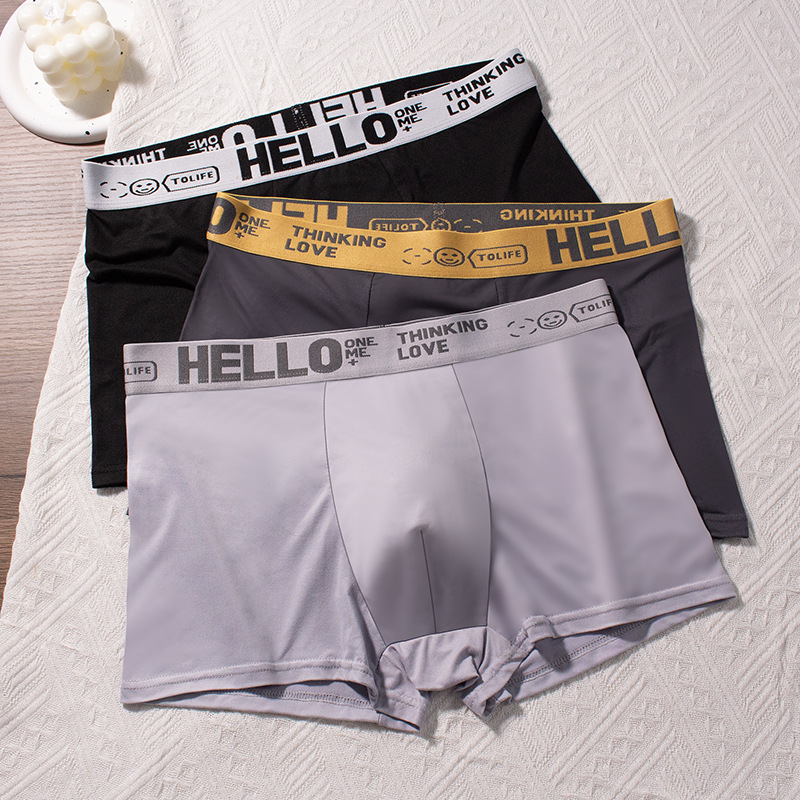 Ropa interior de los hombres Hola cinturón cómodo boxeadores suave transpirable moda boxeadores cabeza masculina fábrica al por mayor