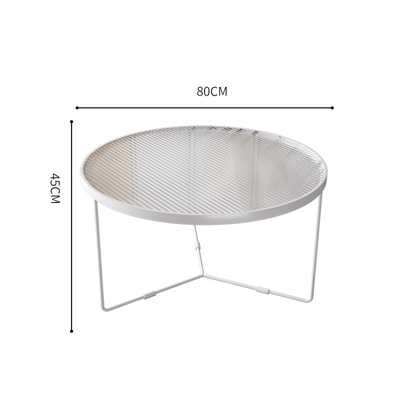 흰색 프레임: 둥근 80cm 높이 45 창홍 유리 슈퍼 화이트
