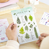 Sticker, creative plant lamp, waterproof decorations, stickers, scheduler