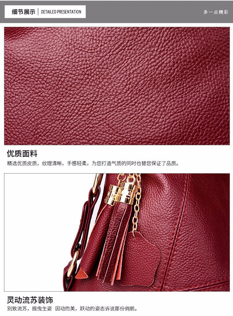 New fringed large-capacity tote women's bag, European and American trend Hobo single-shoulder handbag, cross-border one-piece delivery worldwide undefined