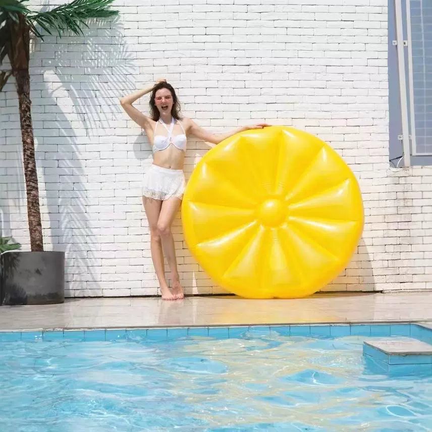 Производители продажи ПВХ надувной круглый лимон плавающий арбуз плавающий остров