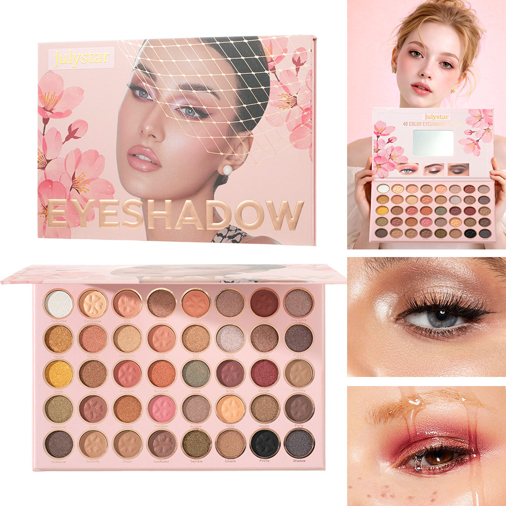 New Popular Foreign Trade Makeup Products: Pearlescent and Matte Eyeshadow, Multi-Functional, Long-Lasting, Easy-To-Apply Eyeshadow Palette Wholesale