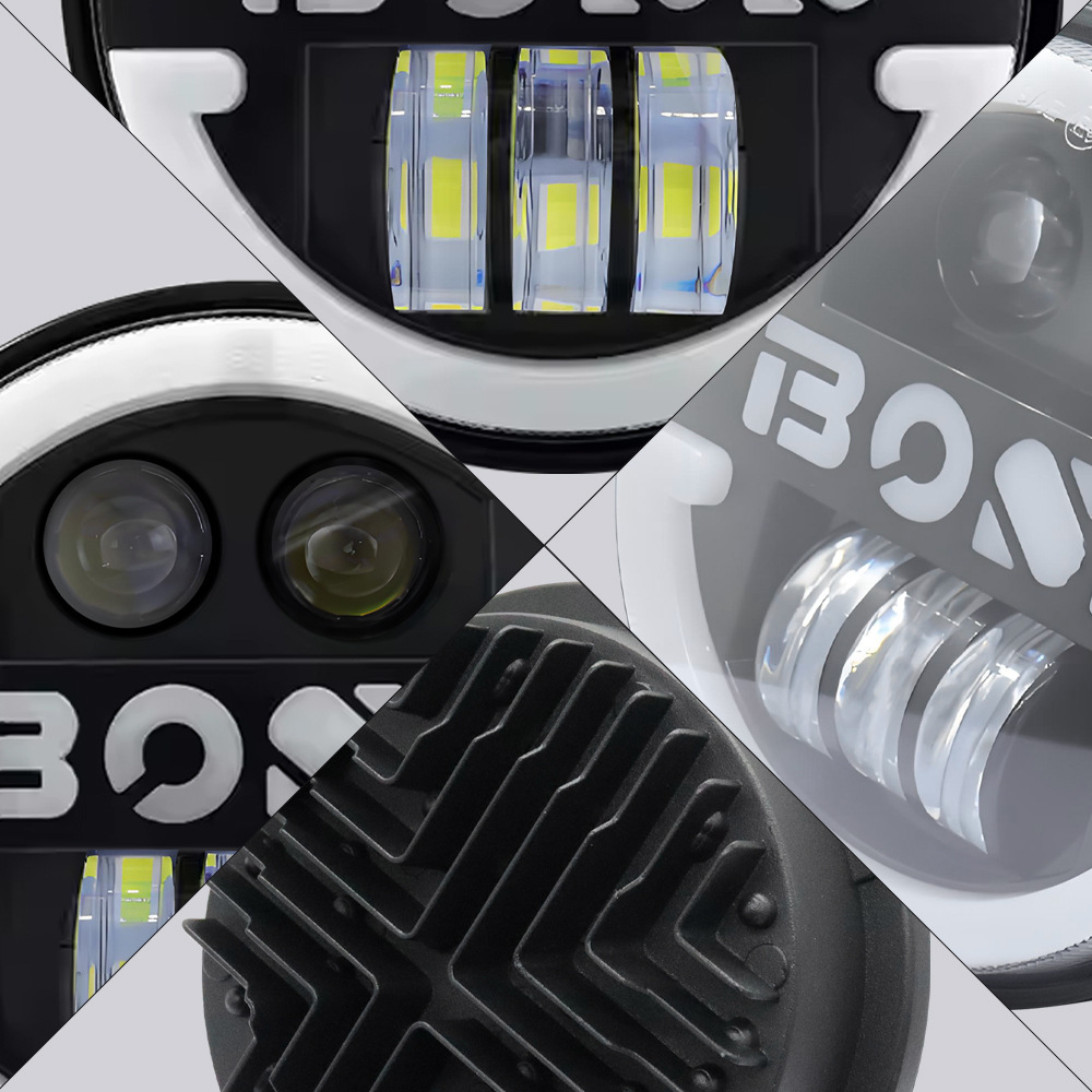 Cross-Border Hot-Selling Harley Motorcycle Spotlight 5.75 Inch 60W Wrangler Boss Car Led Headlight Modification Headlight