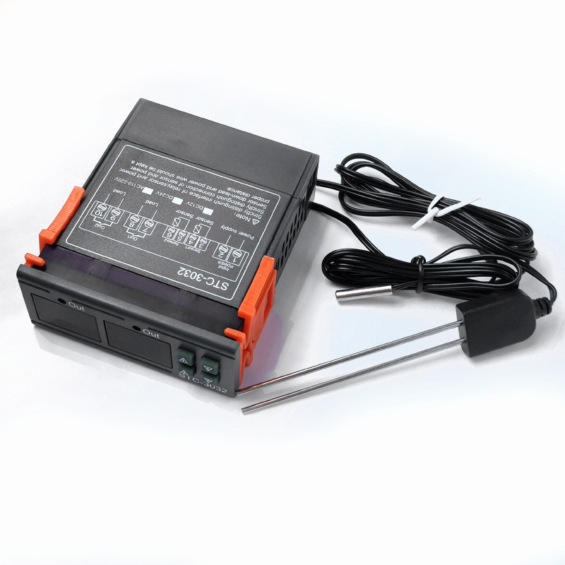 10A thermostat intelligent temperature humidity temperature control switch soil value humidity regulator STC-3032