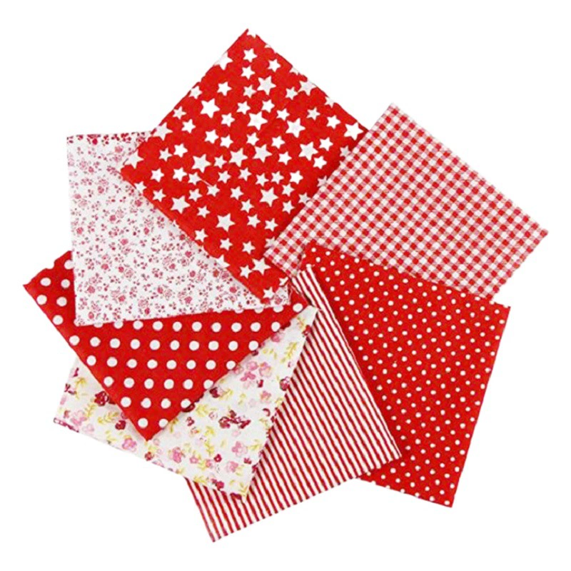 7 кусков хлопка ручной работы DIY Лоскутная Ткань простая хлопковая набивная ткань маленький цветочный набор тканей тканевая голова в наличии