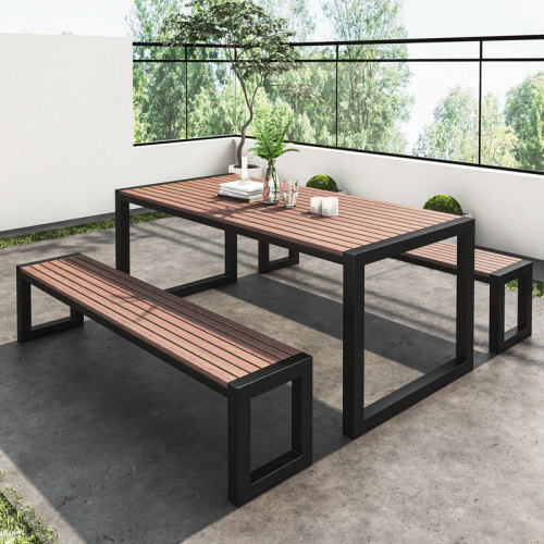 Retro Outdoor Table and Chair Set Balcony Table and Chair Combination Leisure Outdoor Courtyard Fashionable Simple Terrace Garden Table