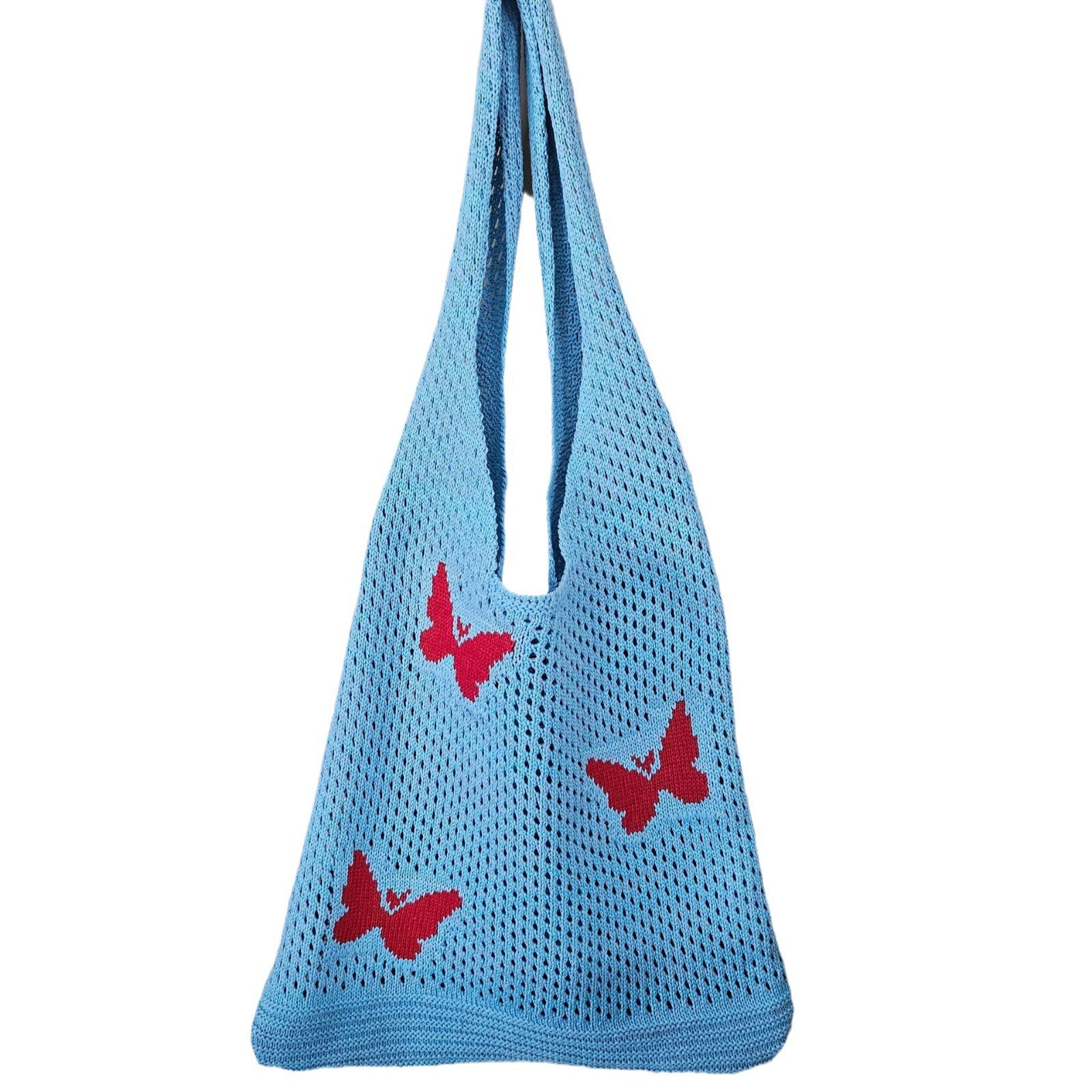 Bolso Tote Tejido Calado de Gran Capacidad de Poliéster Diseño Tejido para Uso Diario image 12