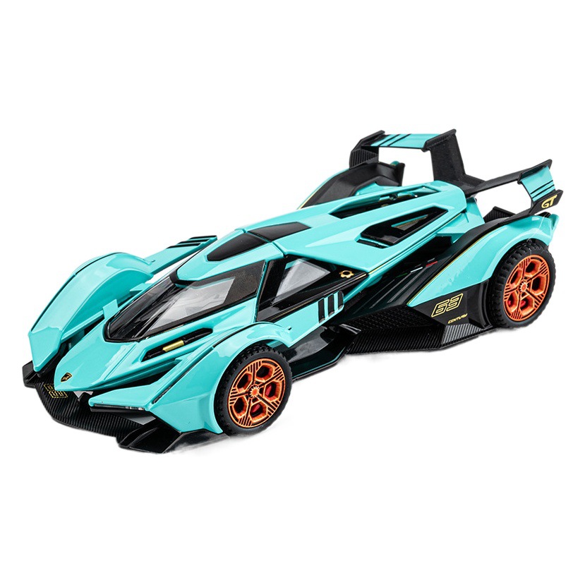 Jiaye modelo de coche de aleación 1 a 32 LANBO V12 concepto coche deportivo Tire hacia atrás iluminación efecto de sonido modelo de coche de juguete adornos