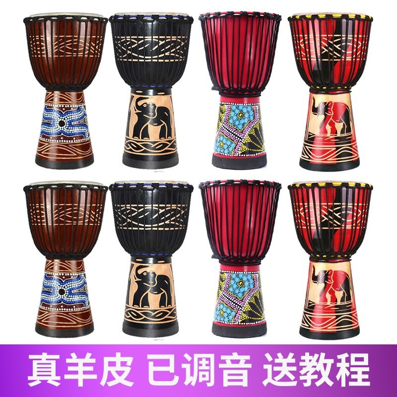 Tambor africano de piel de oveja de madera maciza, pandereta para adultos para niños, 8 pulgadas, 10 pulgadas, 11 pulgadas, 12 pulgadas, rendimiento profesional image 6