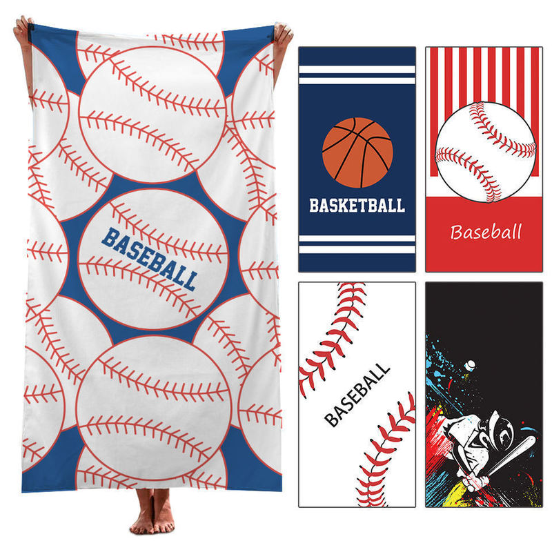 Personalized Beach Towels for Sports Enthusiasts, Basketball, Football, Rugby Absorbent Towels, Beach Towels
