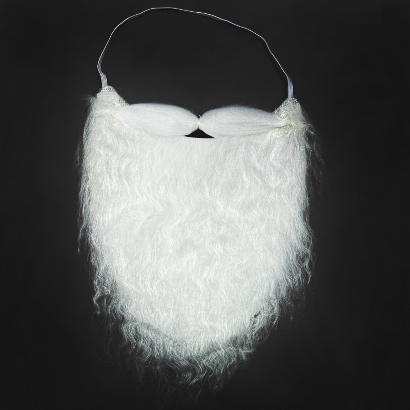 Santa Claus Beard Artificial Fake Beard White Beard Props 2026 Cross-Border Christmas Decoration Supplies Halloween