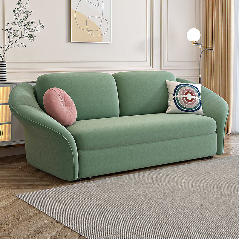 Sofá cama de almacenamiento multifuncional todo en uno doble propósito plegable tecnología moderna simple tela de lana cama retráctil doble