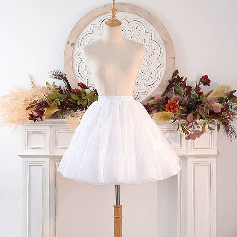 Лолита Проун Ежедневная атласная горунская юбка без костей Прун Короткая юбка COS Внутренняя юбка Лолита Проун