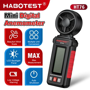 HABOTEST Заводской магазин HT76 мини-анемометр портативный портативный анемометр для измерения ветра прибор для измерения объема воздуха