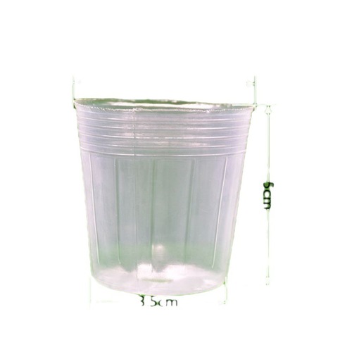 蝴蝶兰专用花盆白色透明软花盆1.5寸2.5寸3.5寸4寸5寸加高育苗杯