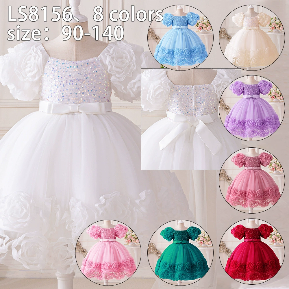 Платье для девочек на годик, платье принцессы, платье на день рождения малышки, детское платье для выпускного, фестиваля, выступления на фортепиано, детская одежда