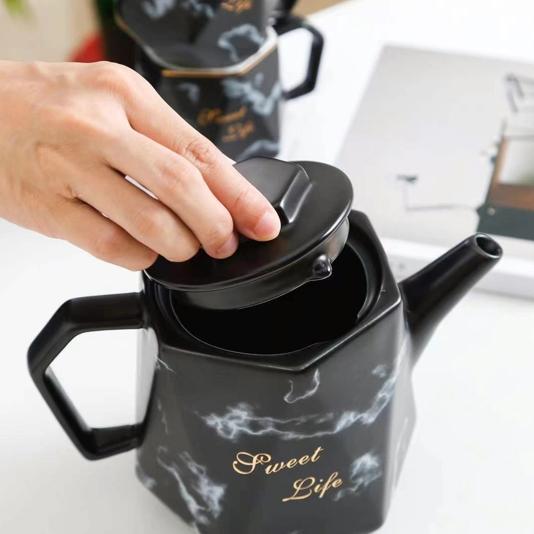 Creativo Estilo nórdico marbling conjunto de agua traje de cerámica taza botella de agua fría oficina en casa taza potable