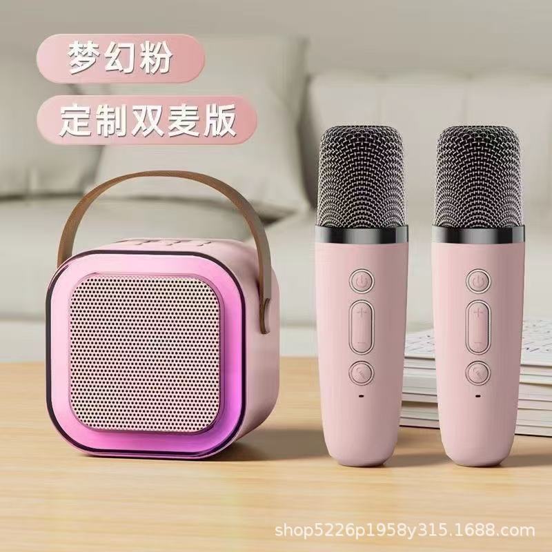 ワイヤレス K12 Bluetooth オーディオマイクカラオケマイク統合屋外ポータブルミニ KTV ファミリーセット|undefined