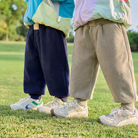 婴儿加绒长裤子冬装秋冬儿童保暖棉裤羊羔绒宝宝裤子宽松休闲裤潮