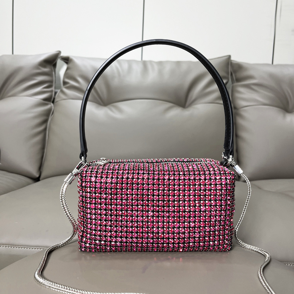 Borsa da donna transfrontaliera piena di diamanti borsa a tracolla borsa a tracolla con strass lucidi borsa da donna fatta a mano borsa da donna con diamanti_voghion.com