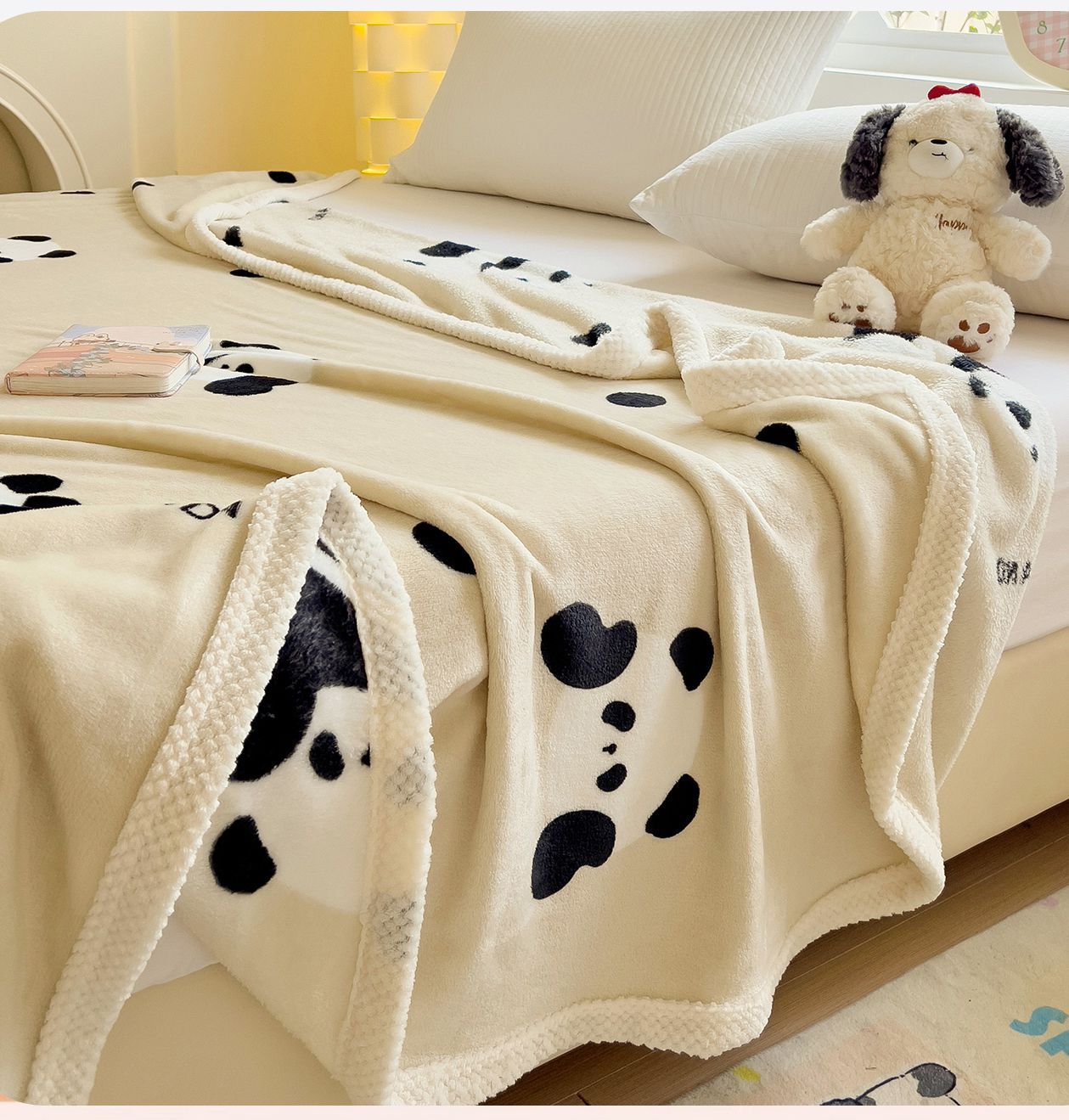 Coperta in pile morbida per letto e divano calda e confortevole_voghion.com