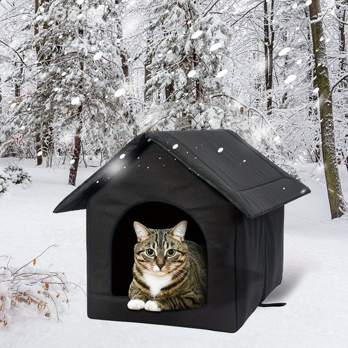 Pet-friendly, Waterproof Cat House for Outdoor Use: Foldable, Easy-to-Wash, Warm Villa-Style Tent—Perfect for Dogs All Year Round